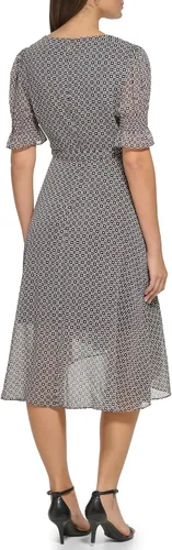 Miniatura 3 de Tommy Hilfiger Vestido de gasa de manga corta para mujer