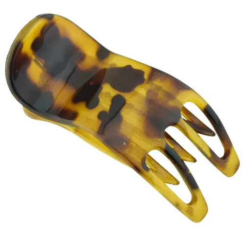 Miniatura 13 de Parcelona French Simply Bear Paw - Juego de 2 pinzas de acetato de celuloide mediano de 3 pulgadas para yoga y yoga (blanco y negro)