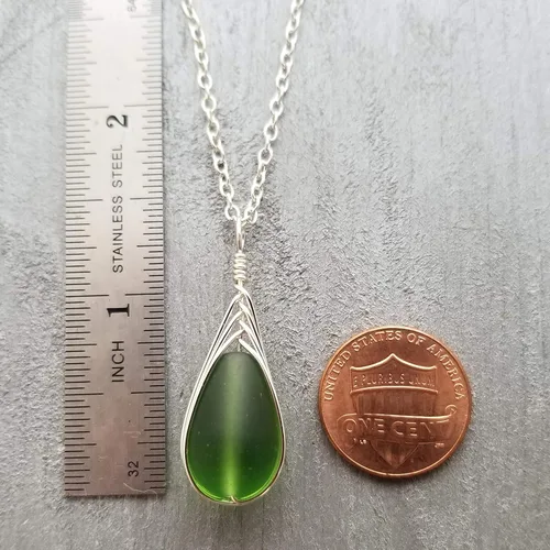 Miniatura 51 de Yinahawaii Collar de cristal de mar hecho a mano, joyería hawaiana para mujer, collar de lágrima trenzada, joyería única de cristal de mar