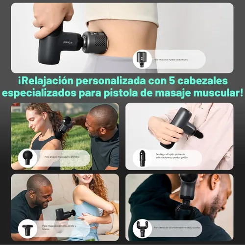 Miniatura 7 de arboleaf Mini pistola de masaje Thermacool, masajeador muscular de calor y frío para aliviar el dolor de espalda, masaje de percusión frío y Gris