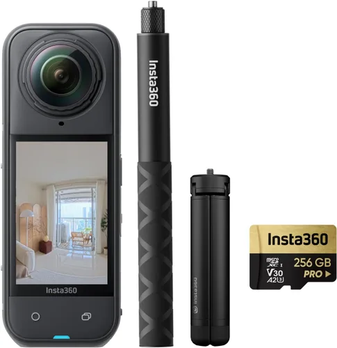Miniatura 17 de Insta360 X5 Paquete Esencial - Cámara de acción 8K 360° impermeable, líder en poca luz, efecto de palo de selfie invisible, lente resistente