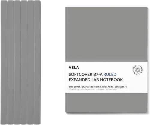Miniatura 27 de Vela Sciences B7-B - Cuaderno expandido de laboratorio de tapa blanda, 9.25 x 11.75 pulgadas (9.3 x 11.8 in), 144 páginas, encuadernado permanente
