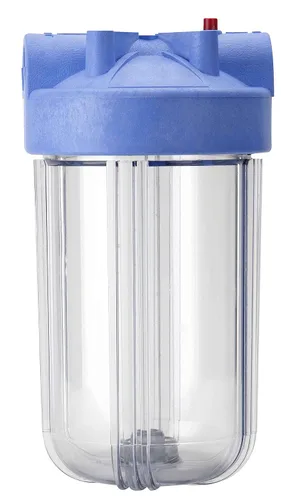 Miniatura 7 de Pentair Pentek 150469 Carcasa para filtro Big Blue, 3/4" NPT #10 para toda la casa, filtro de agua resistente de 10 pulgadas con tapa de Azul