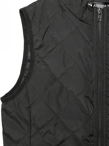 Miniatura 4 de Allegra K - Chaleco acolchado y ligero, de cuello alto, con cremallera, para mujer