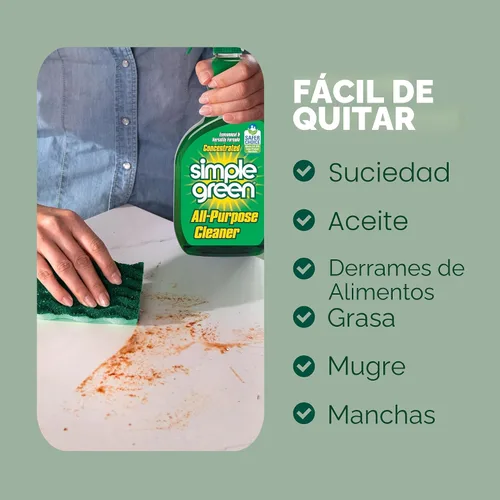 Miniatura 7 de Simple Green Spray limpiador multiusos y recarga, verde, juego de 3 piezas, original, 1 unidad