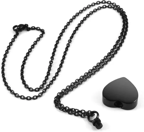 Miniatura 2 de Personalized Master Collar personalizado de urna de cremación con foto y texto, collar de urna de corazón para cenizas, joyería de recuerdo