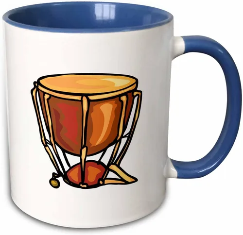 Miniatura 12 de 3dRose Timpani Jagged Realistic Image - Taza de dos tonos, 11 onzas, color negro
