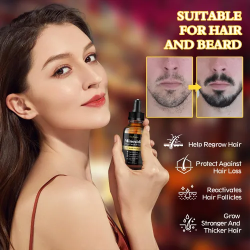 Miniatura 3 de Paquete de 2 sueros para el crecimiento del cabello de minoxidil al 5%, tratamiento para el crecimiento del cabello para hombres y mujeres