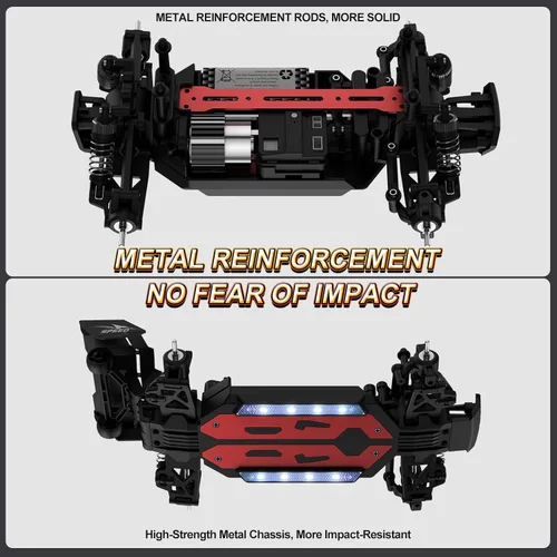 Miniatura 3 de Nikuku Auto de control remoto rápido, 38 KPH de alta velocidad todoterreno RC con 2.4 GHz, escala 1:20 4WD eléctrico todo terreno RC Monster Truck