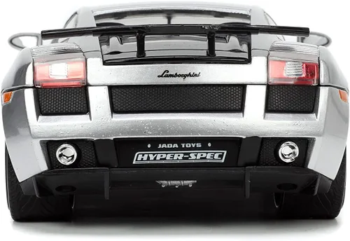 Miniatura 5 de Jada Toys Hyper-Spec 1:24 Lamborghini Gallardo Superleggera - Coche fundido a presión, color plateado, juguetes para niños y adultos