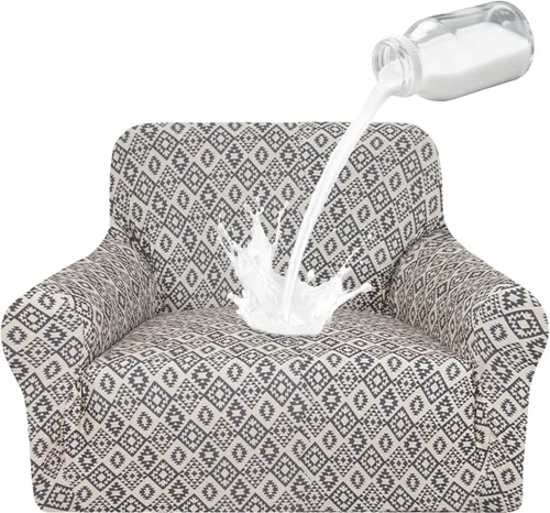 Miniatura 32 de ALIECOM Fundas para Sillas 100% Impermeables, Funda para Sillón para Sala de Estar, Apta para Mascotas, Fundas para Sillones Lavables, Funda