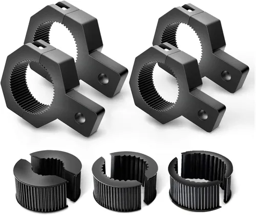 Nilight 90023D - Paquete de 4 soportes de montaje estándar de 4 piezas, luz LED, barra vertical, abrazadera de tubo de barra vertical, soporte para