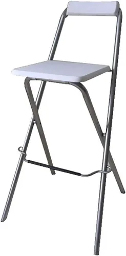 Miniatura 8 de Taburete plegable para el hogar, silla de bar de 27/29 pulgadas, taburete alto con respaldos, silla de pub de madera, taburete de metal