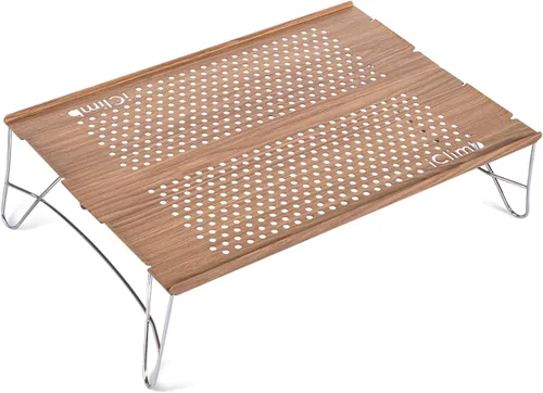 Miniatura 16 de iClimb Mini mesa plegable individual ultraligera y compacta para mochileros, camping, senderismo, playa, picnic (plata - L)