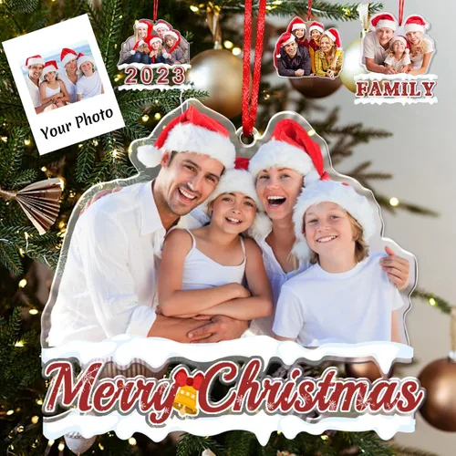 Miniatura 17 de Adornos de Navidad personalizados con nombres, muñeco de nieve, 8 piezas, adorno familiar personalizado, decoración colgante de madera para árbol