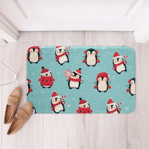 Miniatura 10 de Erosebridal Cartoon Dog Bathroom Rugs Pomeranian Dog Bathroom Accessories Cute Puppy Doormats Floor Mats Pet Animal Entryway Rug 16"X24",Water