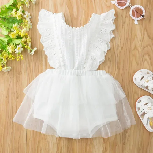 Miniatura 30 de IDOPIP Conjunto de ropa de 1er cumpleaños para niñas con estampado floral, estilo bohemio, con encaje, tutú y diadema de princesa