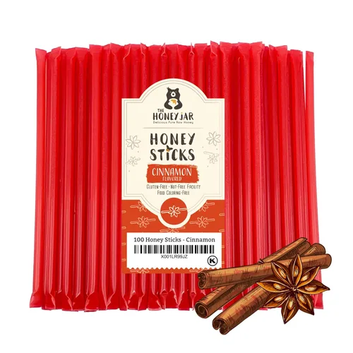 Miniatura 39 de The Honey Jar Palitos de miel lisos, pajitas de miel pura para el té, café o un placer saludable, una cucharadita de miel saborizada por barra