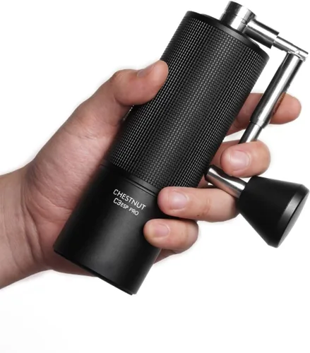 Miniatura 7 de TIMEMORE Molinillo de café manual de acero inoxidable con mango plegable, color castaño, C3 ESP PRO, ajuste interno ajustable, doble rodamiento