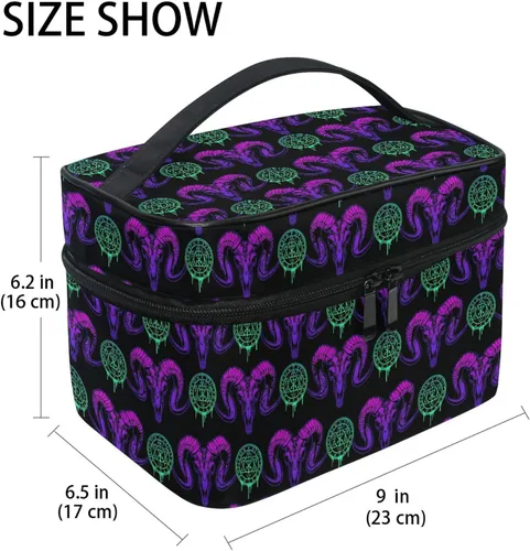 Miniatura 2 de Bolsa de Maquillaje, Bolsa Organizadora de Maquillaje de Viaje de Leopardo Rosa Estuches de Cosméticos Bolsas de Aseo para Niñas Mujeres Damas