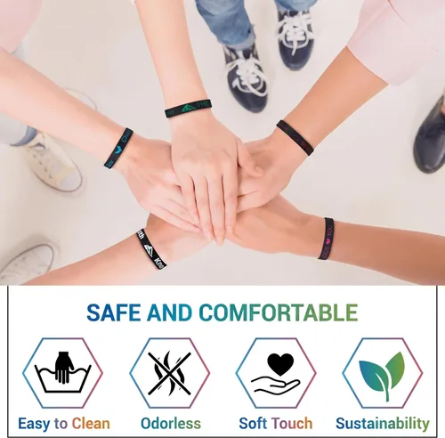 Miniatura 3 de Skylety 60 pulseras de oración con versículo bíblico de Dios, pulsera de goma motivacional de escritura cristiana, pulseras de silicona inspiradoras