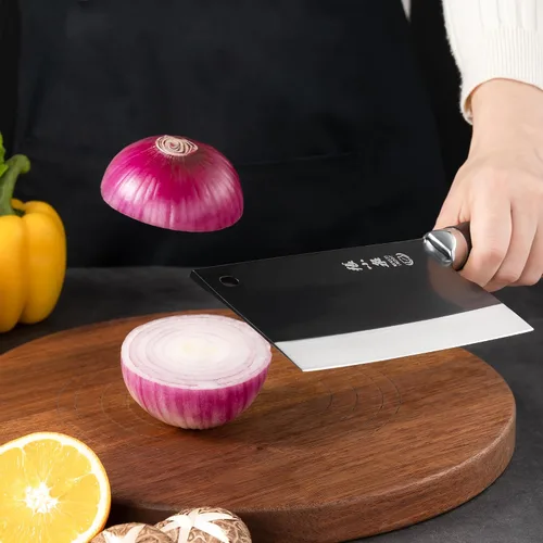 Miniatura 8 de ZHANG XIAO QUAN SINCE 1628 Cuchillo de carnicero de carne resistente, forjado a mano con funda para cocina, campamento al aire libre, barbacoa