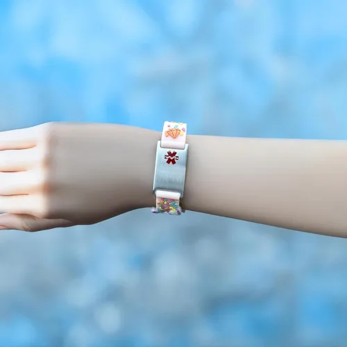 Miniatura 6 de LinnaLove Pulseras de identificación de alerta médica de dibujos animados, regalo de padres para hijo, hija, hermano, hermana