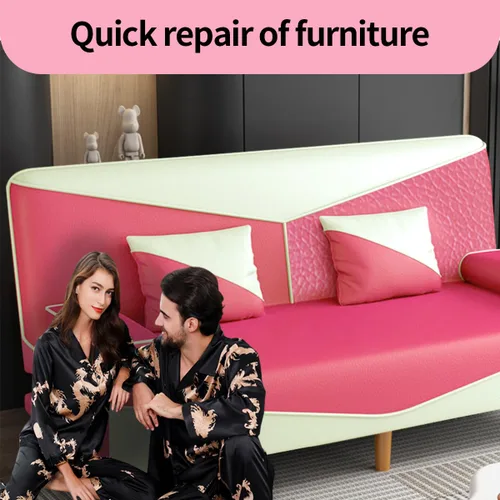 Miniatura 2 de Aglzyoply Cinta de reparación de cuero para muebles grandes, subsidio de reparación de cuero autoadhesivo, cinta de reparación de cuero de 17.7 x