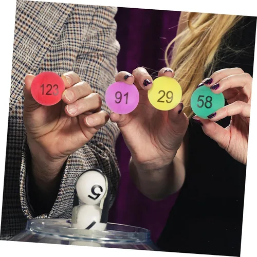 Miniatura 6 de 150 bolas de bingo para rifas, bolas numeradas 1-150 pelotas de tenis de mesa de repuesto, pelotas de pong para juegos de bingo y recuerdos de fiesta
