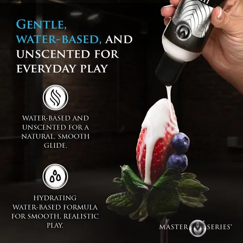 Miniatura 3 de Master Series Jizz Lubricante a Base de Agua Sin Perfume Textura Blanca Cremosa para Realismo Visual No Mancha y Deslizante Fácil de Limpiar