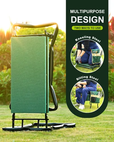 Miniatura 6 de Banco de Jardín KVR para Arrodillarse y Sentarse, Arrodillador y Asiento Plegable de Jardín Resistente, Ideas de Regalos de Jardinería para Mujeres