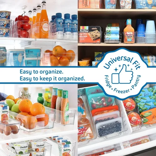 Miniatura 2 de Organizador de nevera - 8 piezas de contenedores organizadores de refrigerador - Organización y almacenamiento de despensa para nevera