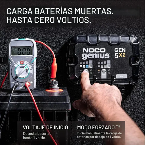 Miniatura 5 de NOCO Genius GEN5X2: Cargador de batería a bordo de 2 bancos, 10 A, 5 A por banco, cargador marino impermeable de 12 V con protección contra
