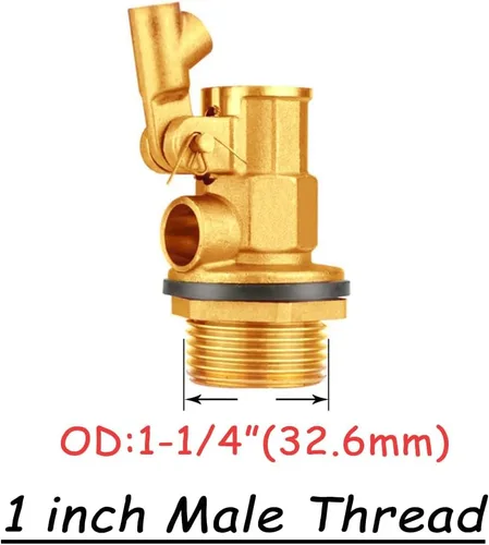 Miniatura 2 de Uenede Válvula de bola flotante DN25 1 "rosca macho de acero inoxidable válvula de bola flotante de latón interruptor automático para tanque