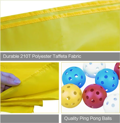 Miniatura 6 de Sonyabecca Yellow Hole Tarp Team Building Games for Work with 8 Pcs Team Building Ball for Teamwork Group Learning Fun