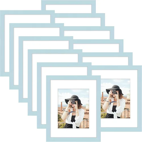 Miniatura 101 de Picrit - Juego de 12 portarretratos de 4 x 6 pulgadas, para fotos de 3.5 x 5 con paspartú o 4 x 6 pulgadas sin paspartú, marcos para colgar