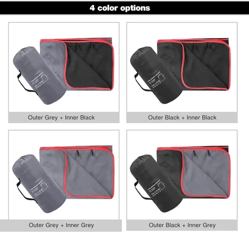 Miniatura 7 de REDCAMP - Manta Stadium impermeable, grande, resistente al viento, suave y forro polar cálido para acampar, clima frío y deportes al aire libre Gris