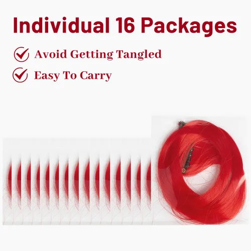 Miniatura 5 de 16 extensiones de cabello sintético rizado y ondulado con clip, para niñas y mujeres, coloridos resaltados para fiestas, cosplay, festival, regalo