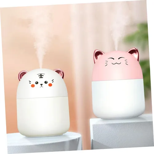 Miniatura 8 de Toyvian Mini humidificador de tigre de dibujos animados USB portátil de oficina con luz nocturna compacta silenciosa ultrasónica humectante de aire