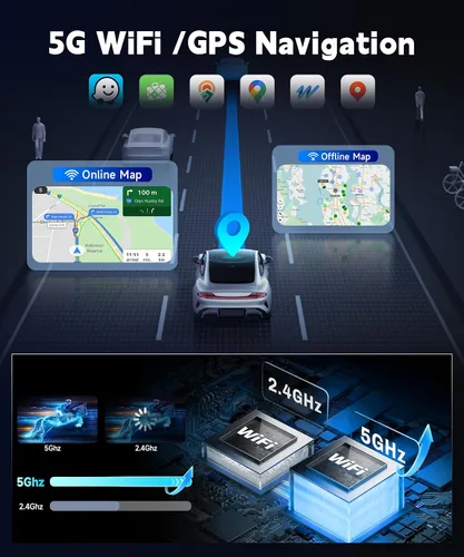Miniatura 5 de [4+64G] Estéreo de coche para Ford F150 2009-2012 Carplay inalámbrico Android Auto, radio de pantalla táctil de 9 pulgadas, Android/GPS/WiFi/EQ