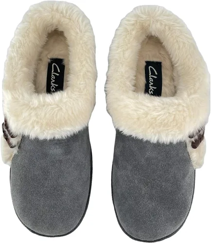 Miniatura 4 de Clarks JMH2047 - Pantuflas de piel sintética de felpa suave para mujer