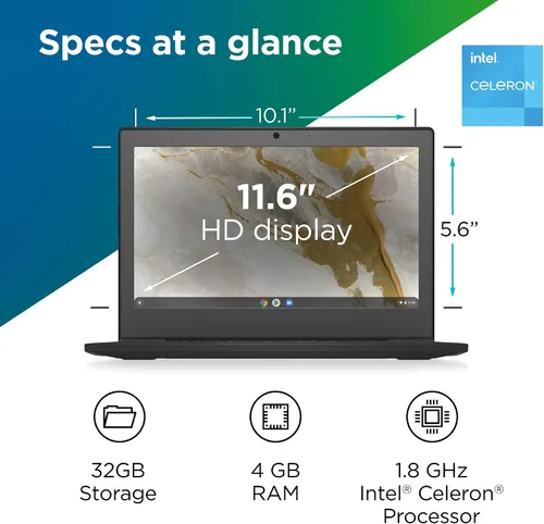 Miniatura 6 de Lenovo IdeaPad 3 11 Chromebook - Laptop de 11.6 pulgadas, pantalla HD de 11.6 pulgadas (1366 x 768), procesador Intel Celeron N4020, 4GB RAM LPDDR4