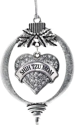 Miniatura 10 de Inspired Silver Adornos festivos de dije de corazón pave de plata con circonitas cúbicas