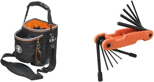 Miniatura 9 de Klein Tools 55419SP-14 Bolsa de herramientas con correa para el hombro tiene 14 bolsillos para almacenamiento de herramientas, puede adaptarse a
