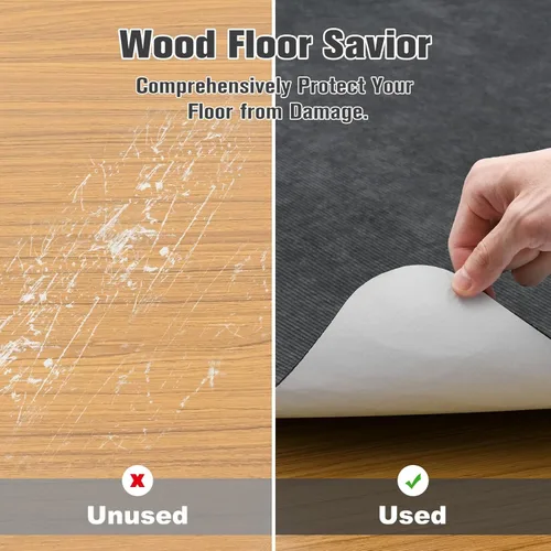 Miniatura 7 de Placoot Tapete para silla de escritorio para suelo de madera dura y azulejos 55"x35" Tapete para silla de oficina para sillas rodantes Grande