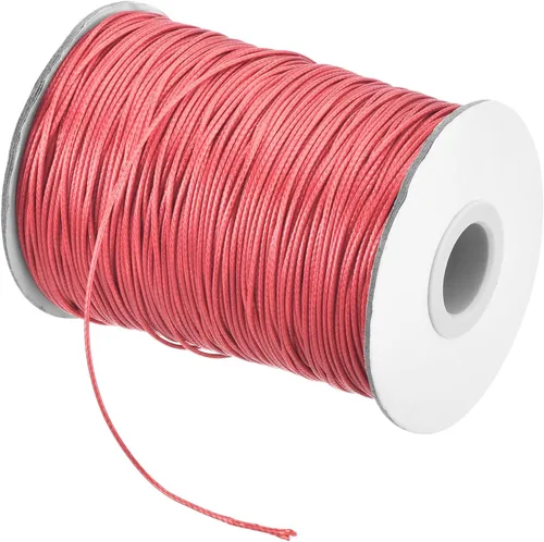 Miniatura 8 de MECCANIXITY Cordón encerado de poliéster encerado de 0.031 in, cuerda de cera de 175 yardas para hacer pulseras, collares, cuentas, joyería y Caqui