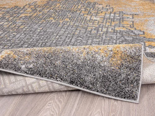 Miniatura 6 de Abani Alfombra de arte abstracto gris y amarillo, alfombra de estilo contemporáneo, colección Laguna, moderna, de 3 x 5 pies, rectangular