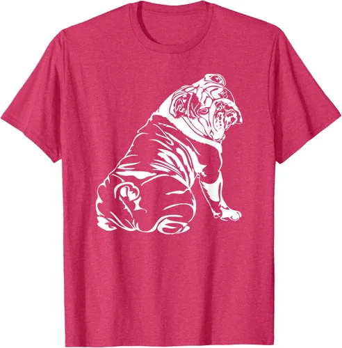 Miniatura 24 de Gracioso Bulldog Inglés playera perro Hund playera regalo, Azul (Heather blue)