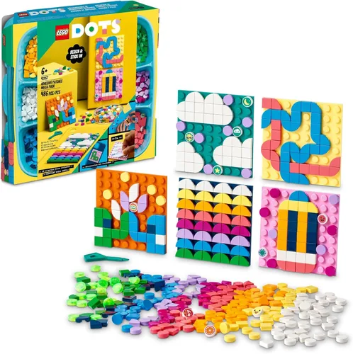 LEGO DOTS Parches Adhesivos Mega Pack 41957 Artes y Manualidades Kit de Construcción de Mosaicos 5 en 1, Parches de Pegatinas DIY, Idea de Regalo