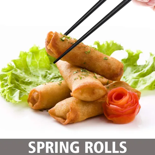 Miniatura 4 de GLAMFIELDS 10 pares de palillos de fibra de vidrio - palillos reutilizables para sushi y comida, aptos para lavavajillas, 9.5 pulgadas - Flor negra